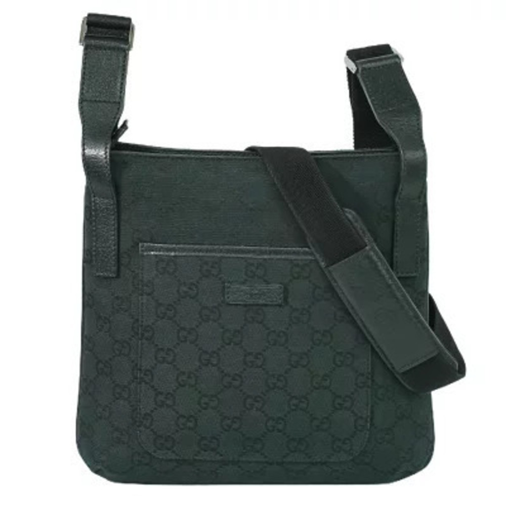 Gucci Abbey GG Canvas Shoulder Bag Black